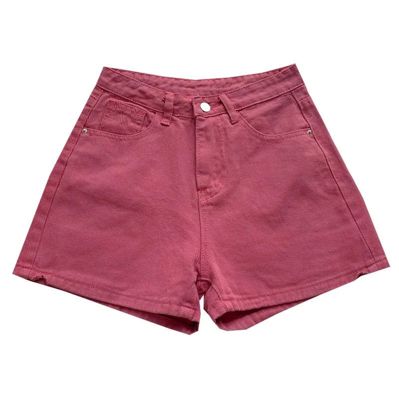 

Kimutomo Summer 2021 Jeans Shorts Women New Loose-fitting High-waisted Pockets Skinny Jeans Wide Leg Pants Girls Solid Shorts