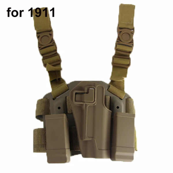 Tan for 1911 Кобура для ружья, Охотничья кобура для ног Glock 17 19 Beretta M9 M92 1911 P226, Тактический Регулируемый Чехол для пистолета - Цвет: Tan for 1911