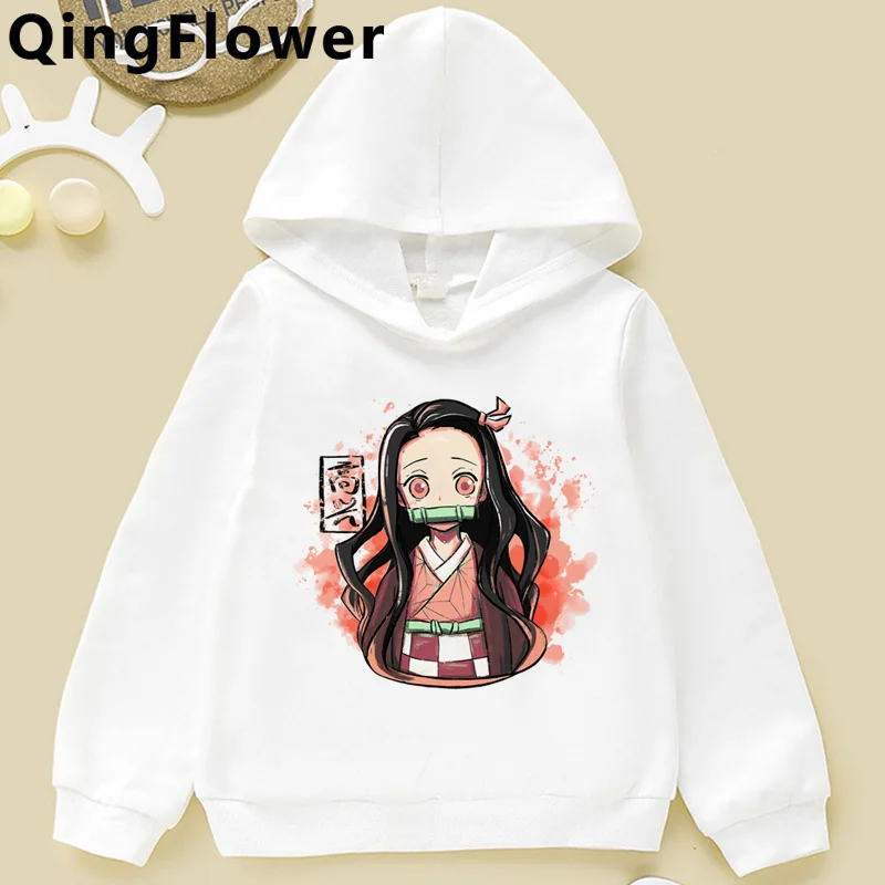 

Demon Slayer Kimetsu No Yaiba enfant girls baby hoodie cute cartoon funny kawaii roupas infantis masculino sweater kids