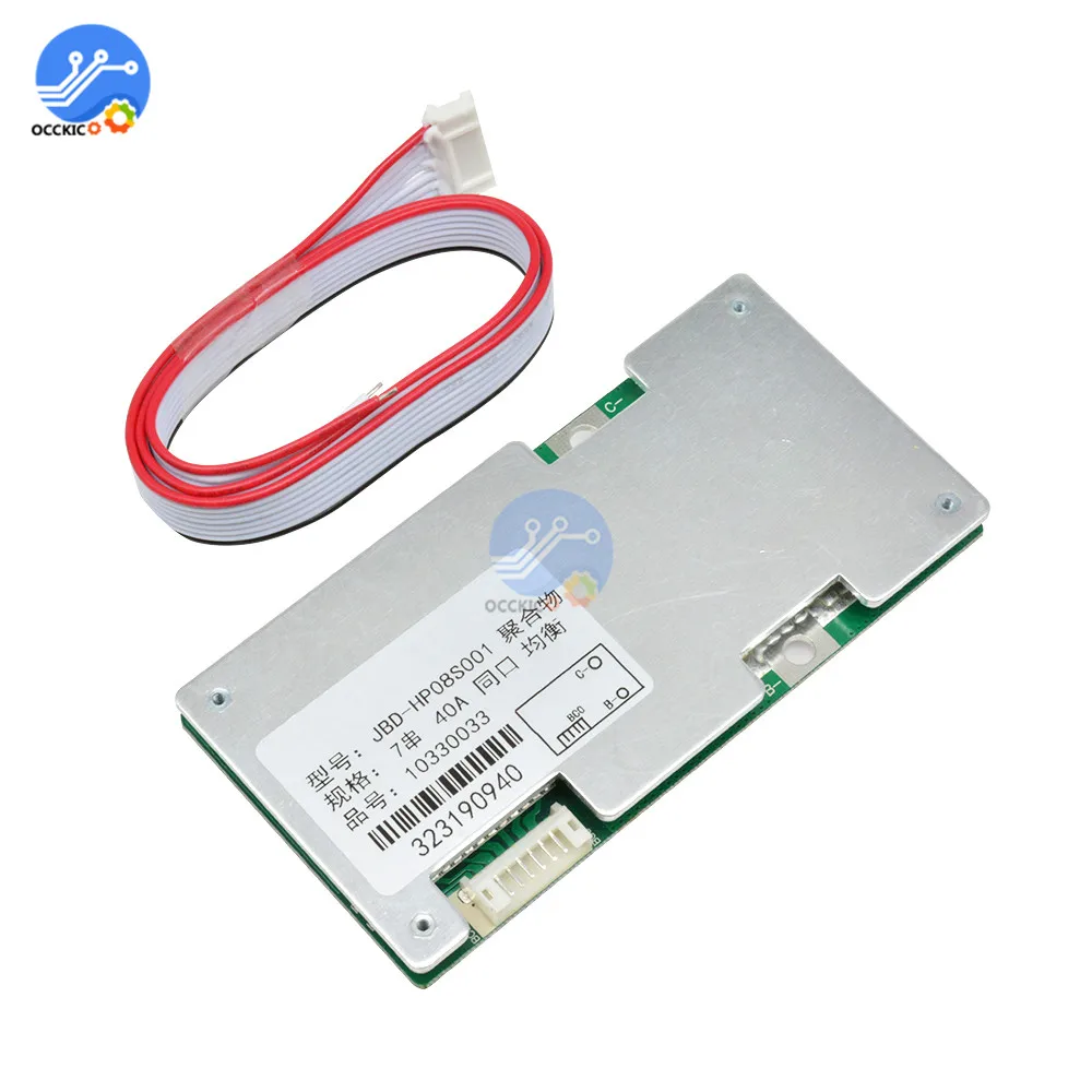 BMS 7S 24V 40A 18650 литиевая батарея защитная плата балансировочная Lipo li-ion BMS PCB эквалайзер плата питания аксессуары для зарядки