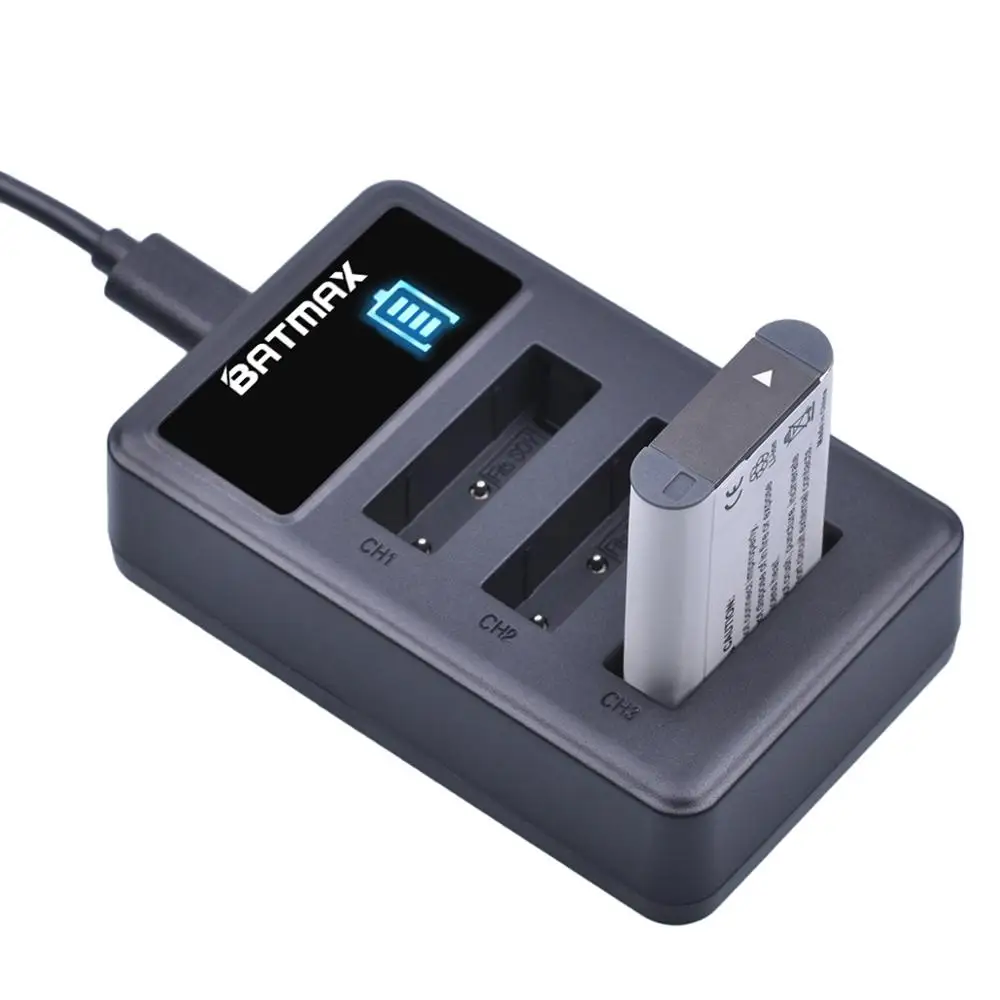 Аккумуляторная батарея Batmax 1860 мА · ч NP-BX1 NPBX1 + светодиодное зарядное устройство с 3