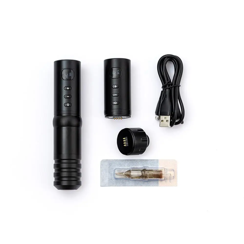 Новая беспроводная тату Машинка на батарейках ручка Мощный Тихий мотор