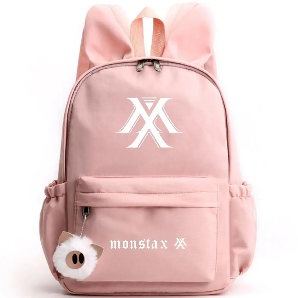 Корейский рюкзак Monsta X Seventeen школьные сумки черный розовый синий дорожные с