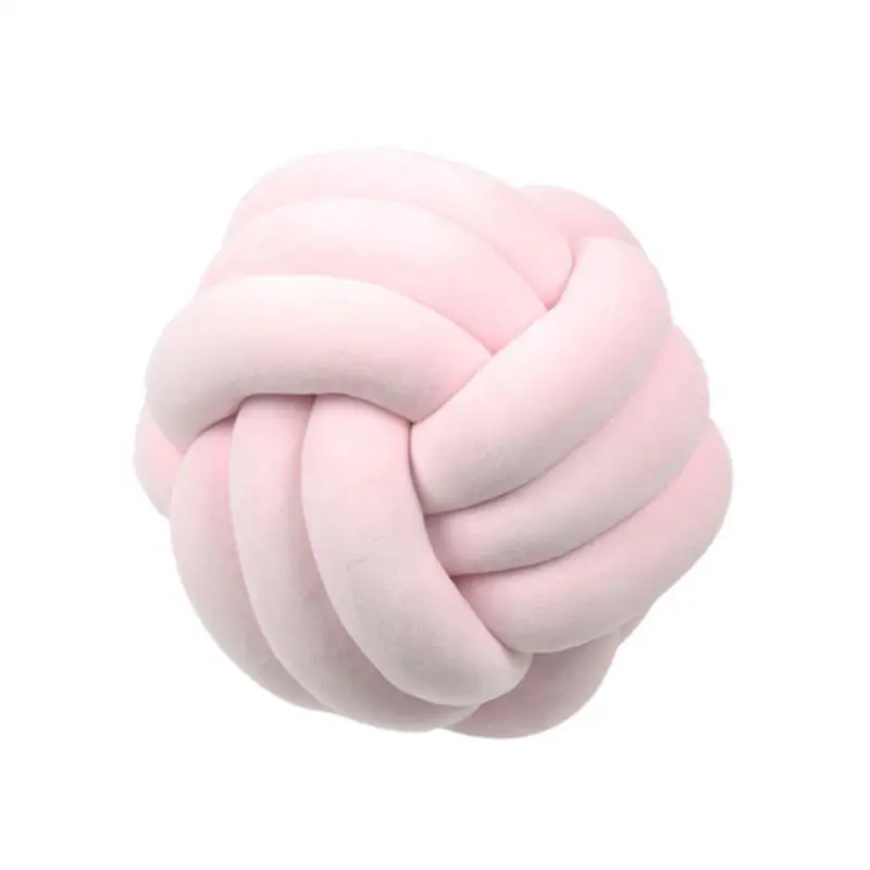 

28Knotted Plush Ball Design Round Throw Pillow Waist Back Cushions Home Sofa Bed Decoration Dolls Toys For Kids 18cm/30cm/25cm