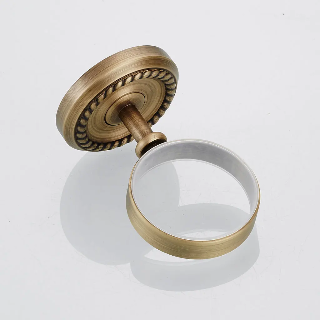 Аксессуары для ванной комнаты Одноместный держатель стакана Античная латунная