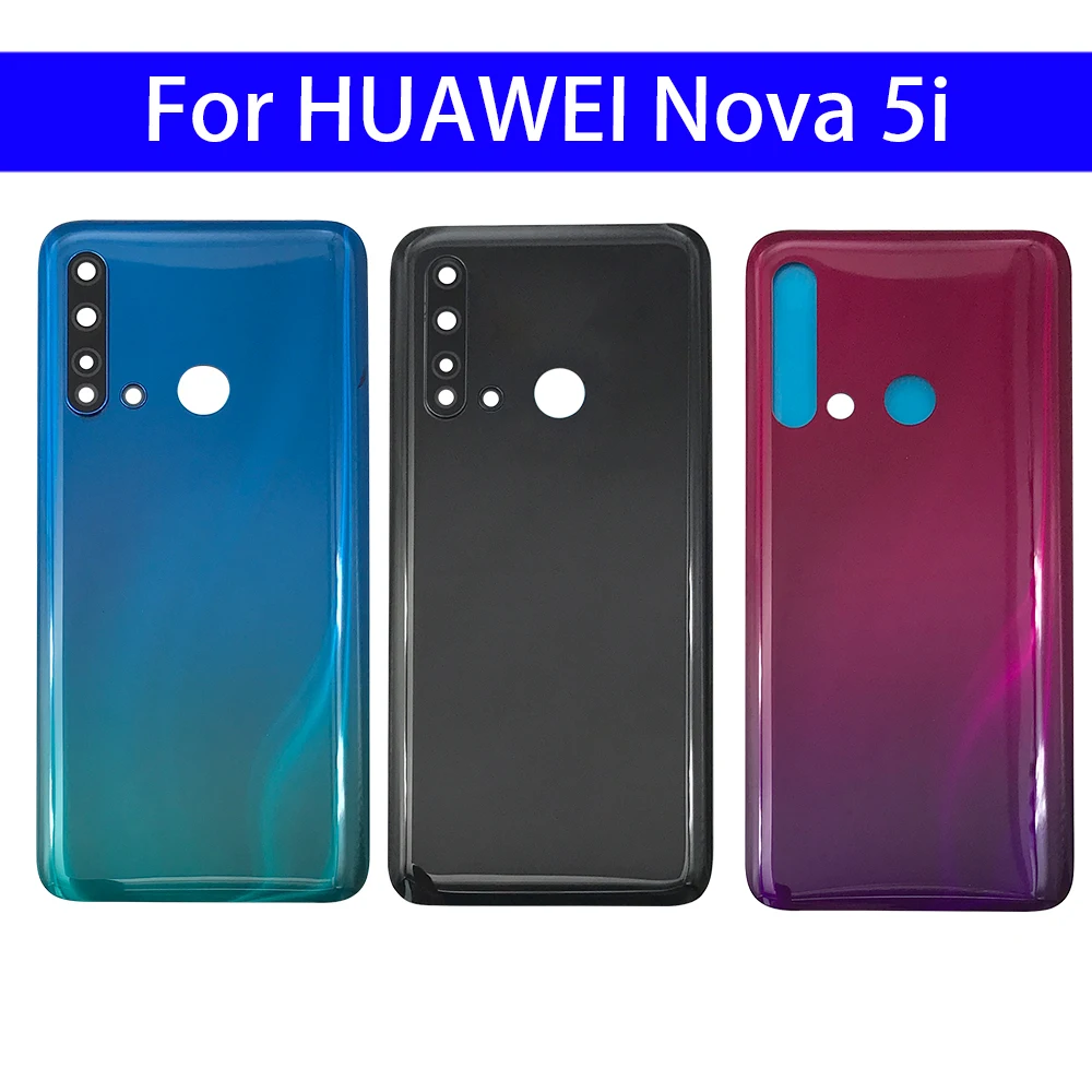 

Для Huawei Nova 5i Pro задняя крышка батарейного отсека задняя крышка корпуса со стеклом камеры