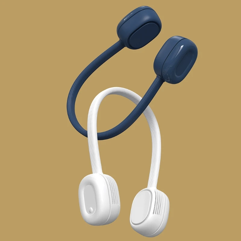 

Leafless USB Neck Fan Powerful Portable and Rechargeable Neck Hang Fan with 2400 mAh Lithium Battery 3-Speed