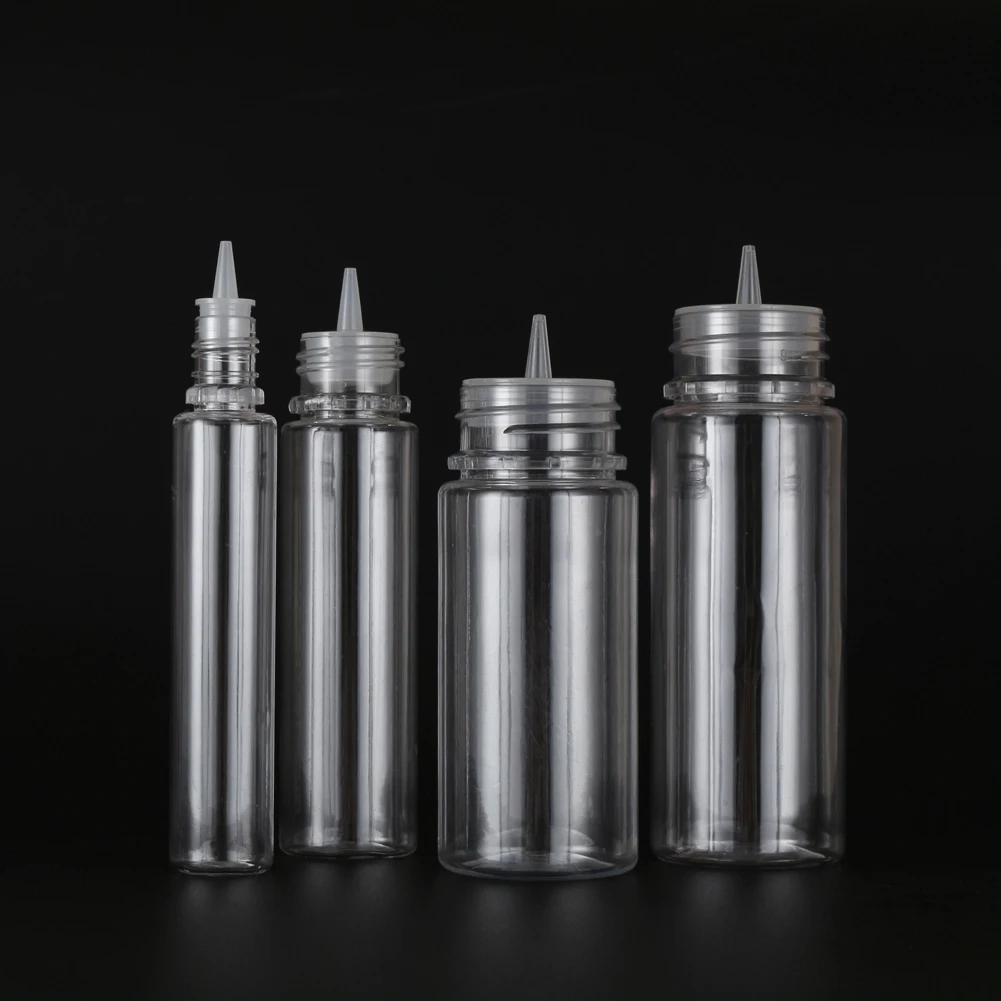 

20pcs x 10/30/50/60/100/120ml Transparent Dropper Bottles Empty Plastic E Liquid Juice Oil PET Clear Containers with CRC Caps