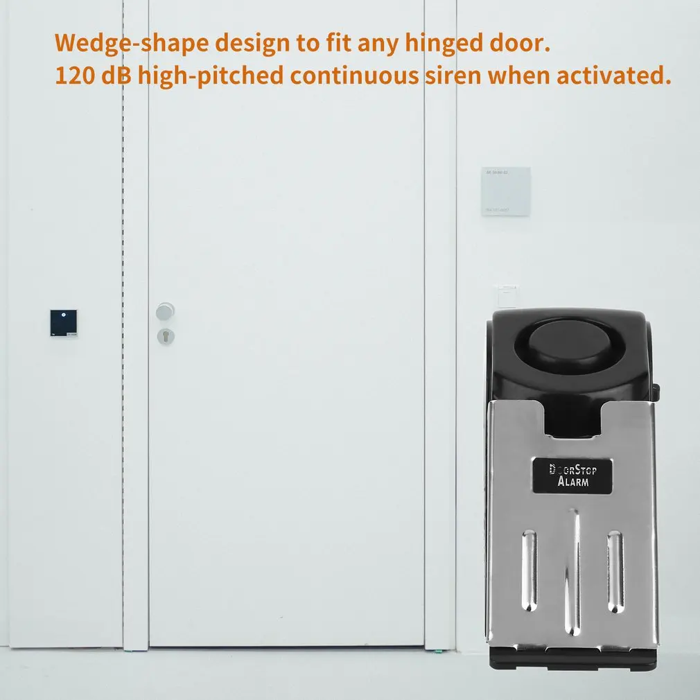

2021 HOT Mini Wireless Vibration Triggered Home Wedge Shaped Stopper Alert Security System Door Stop Alarm Block Blocking System