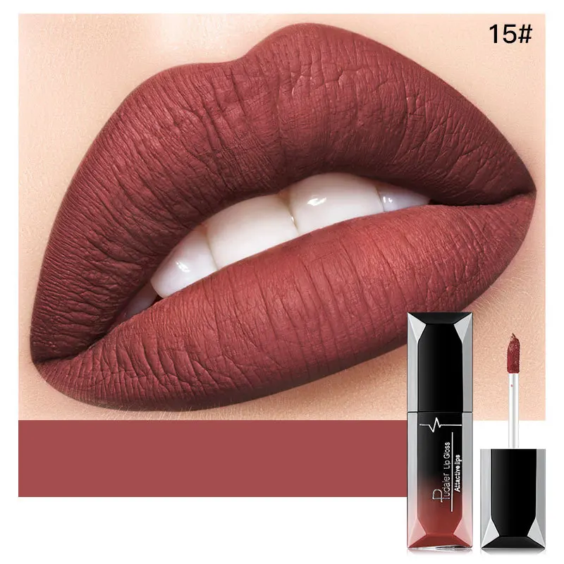 Waterproof Liquid Lip Gloss Metallic Matte Lipstick For Lips Cosmetic Sexy Batom Mate Tint Makeup Lasting 24Hours Levr | Красота и