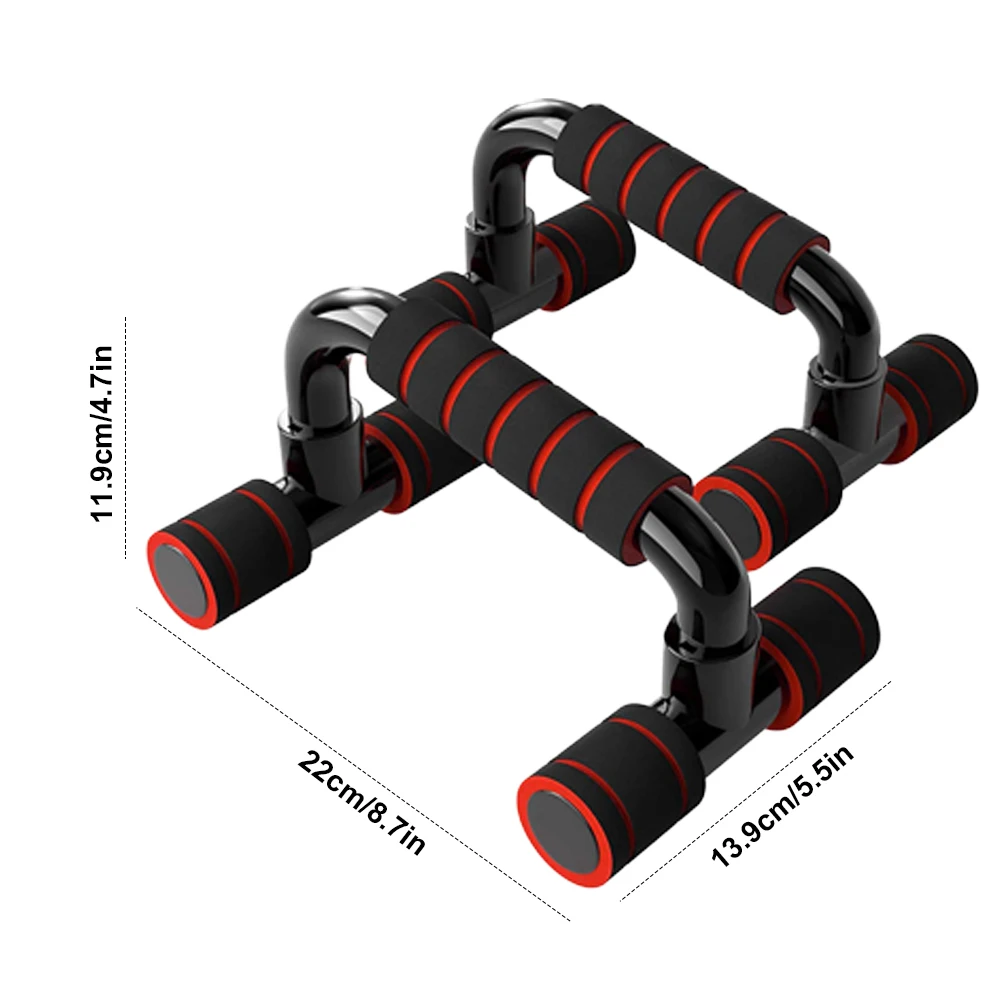 

2pcs Push Up Bracket Push-ups Stands Home Gym Fitness Equipment Pectoral Muscle Training Sponge I-shaped Comprehensive Exercise