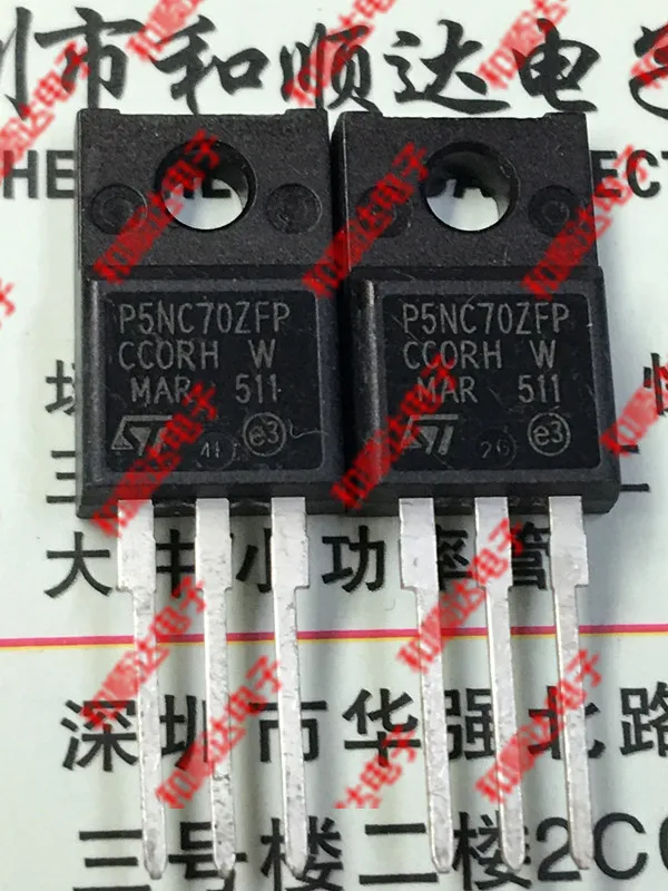

10 шт./лот P5NC70ZFP STP5NC70ZFP, новинка, stock TO-220F 700V 4.6A