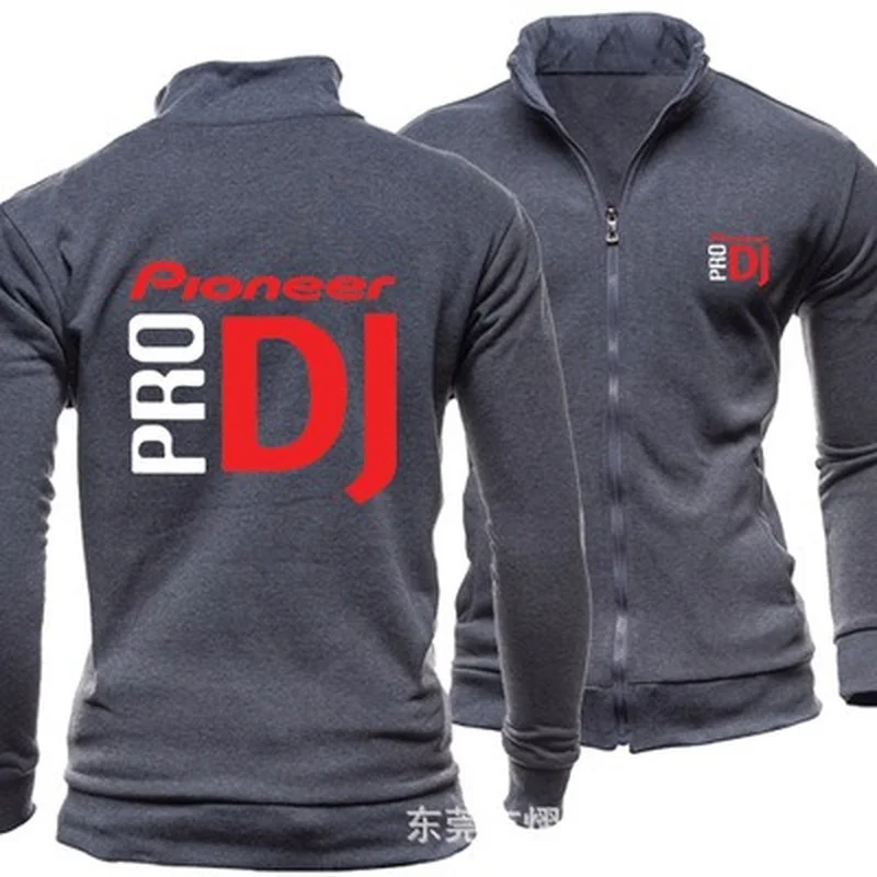 

Fashion Spring Autumn Men Jacket Pioneer PRO DJ Logo No cap Sweatshirt Hoody Fleece Cotton Zipper Hoodies Male Clothing T