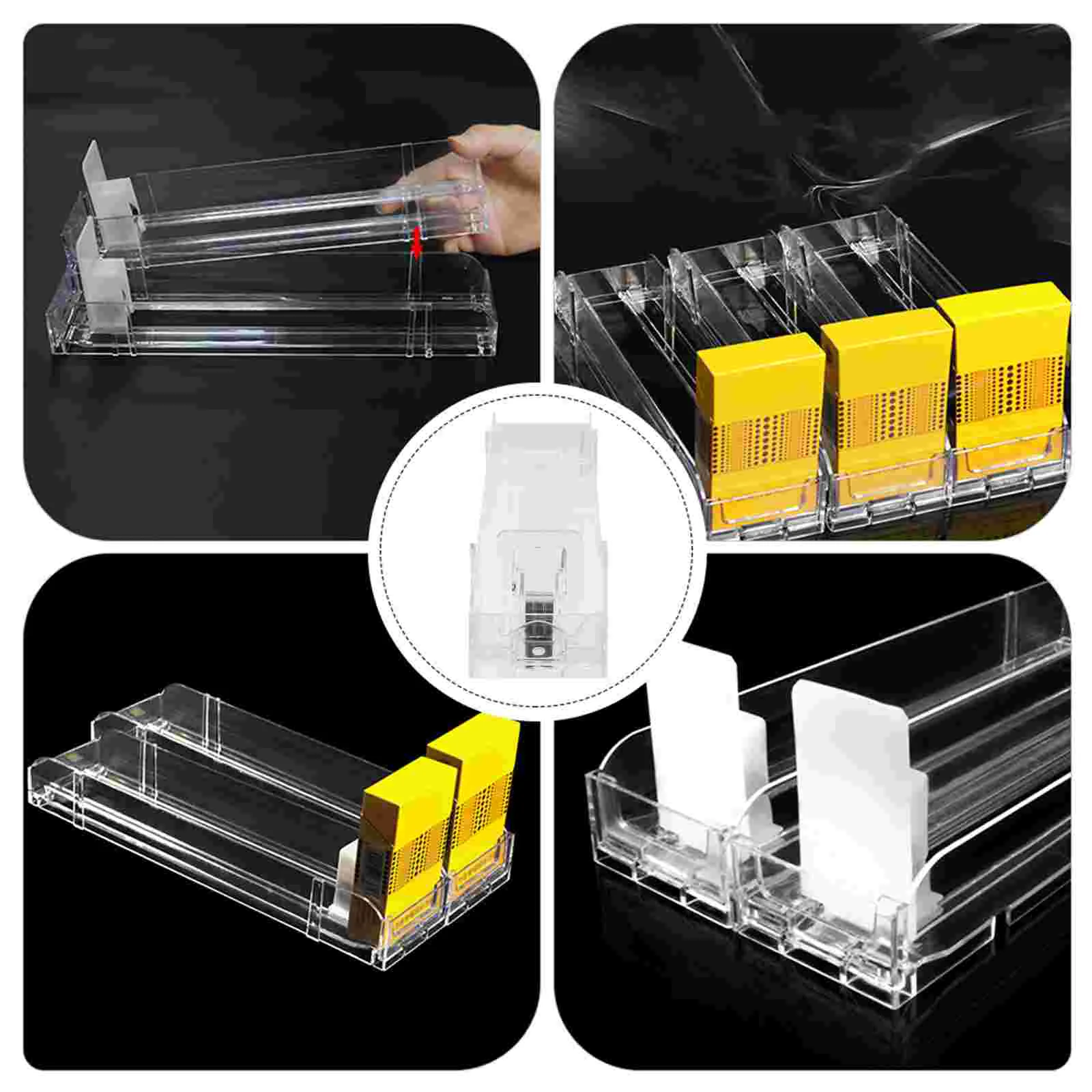 

3pcs Automatic Cigarette Pusher Creative Cigarette Display Case Cigarette Rack