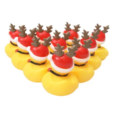 10 шт./лот игрушки для ванной Мини рождественские желтые мягкие плавающие