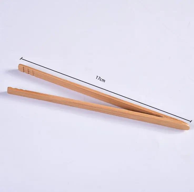 Деревянный Пинцет для чая щипцы бекона бамбукового кухонного салата еды тостов
