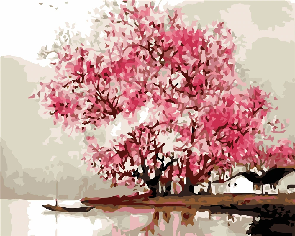 

Misty Rain In Jiangnan Paint By Numbers Kits For Adult Diy Canvas Painting Beginner With Frame Picture Color By Numbers