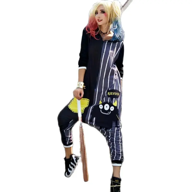 

Комбинезон женский, свободный, в стиле хип-хоп, 2021