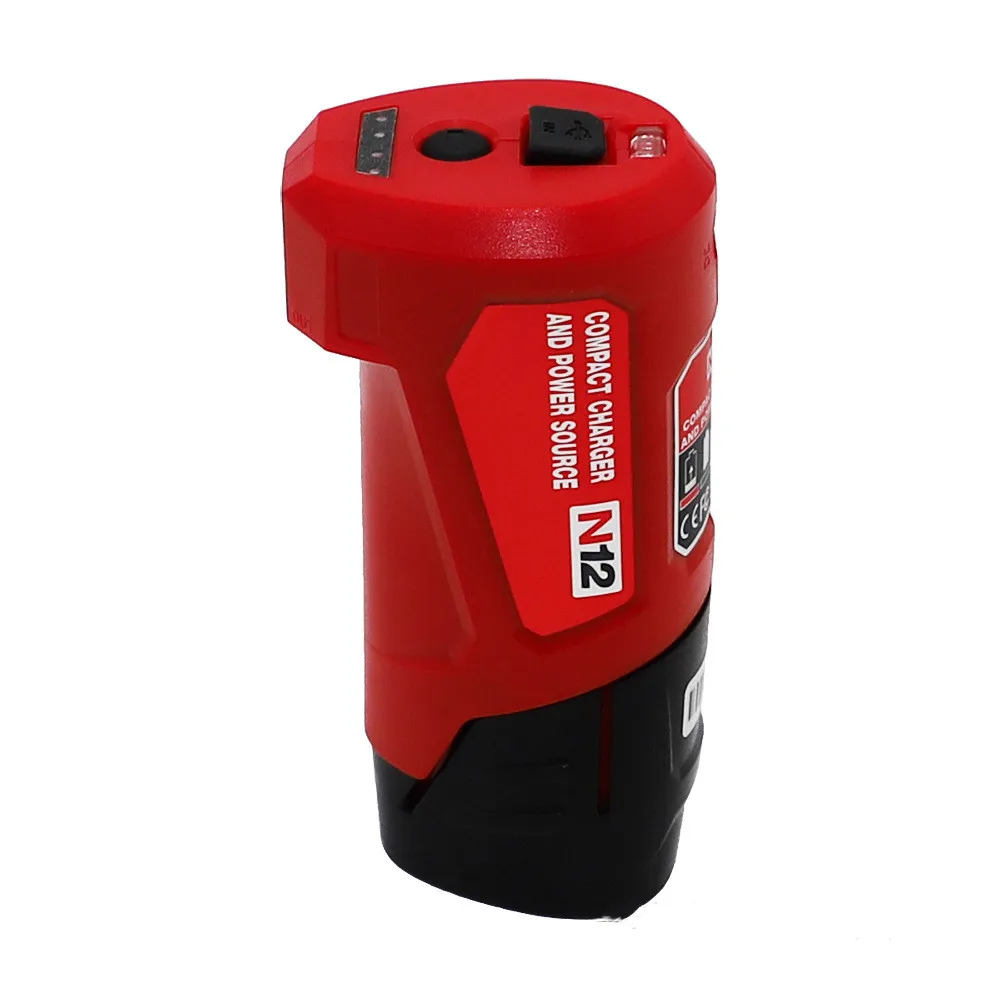 n12 charger converter usb power charging adapter for milwaukee 48 59 1201 m12 li ion battery adapter mobile phone power sup free global shipping