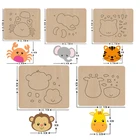 Высечки для резки дерева с изображением животных, слона, кота, 2021