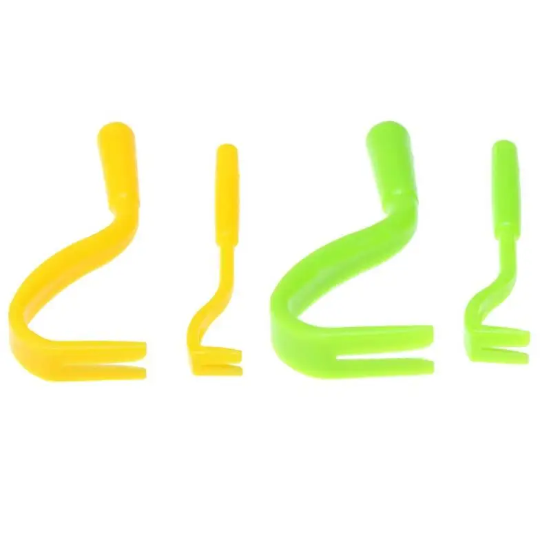 2 шт./компл. крюк желтый и зеленый цвета Пластик Портативный Tick Twister Remover лошадь