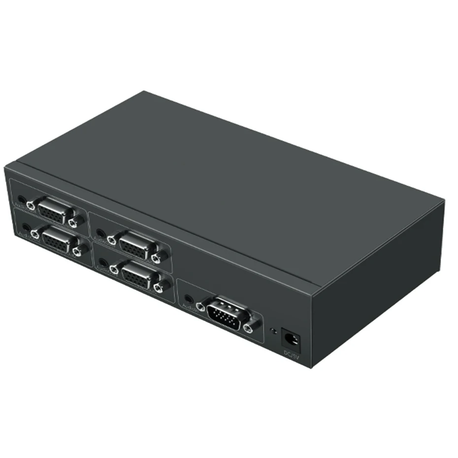 Разветвитель VGA 1080P Премиум 4-портовый разветвитель с аудио 1 в 4 выход для ПК