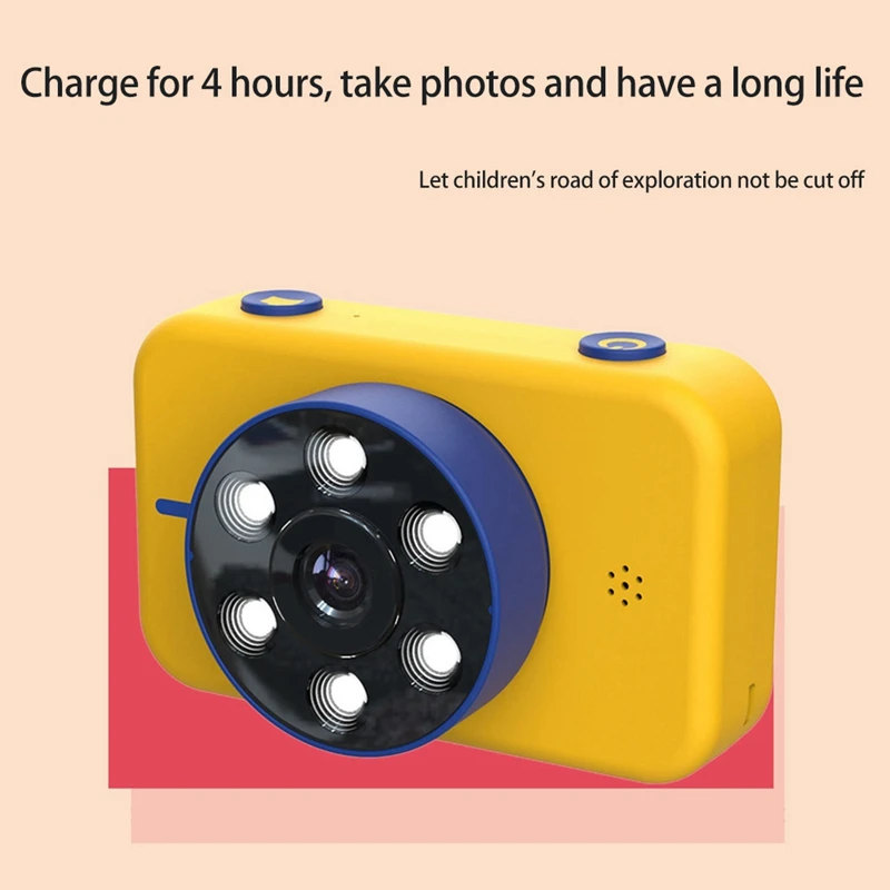 

Kids Toys Children Digital Camera Mini 4K Double Shot Cartoon Animals Educational Toys for Children Birthday Gift