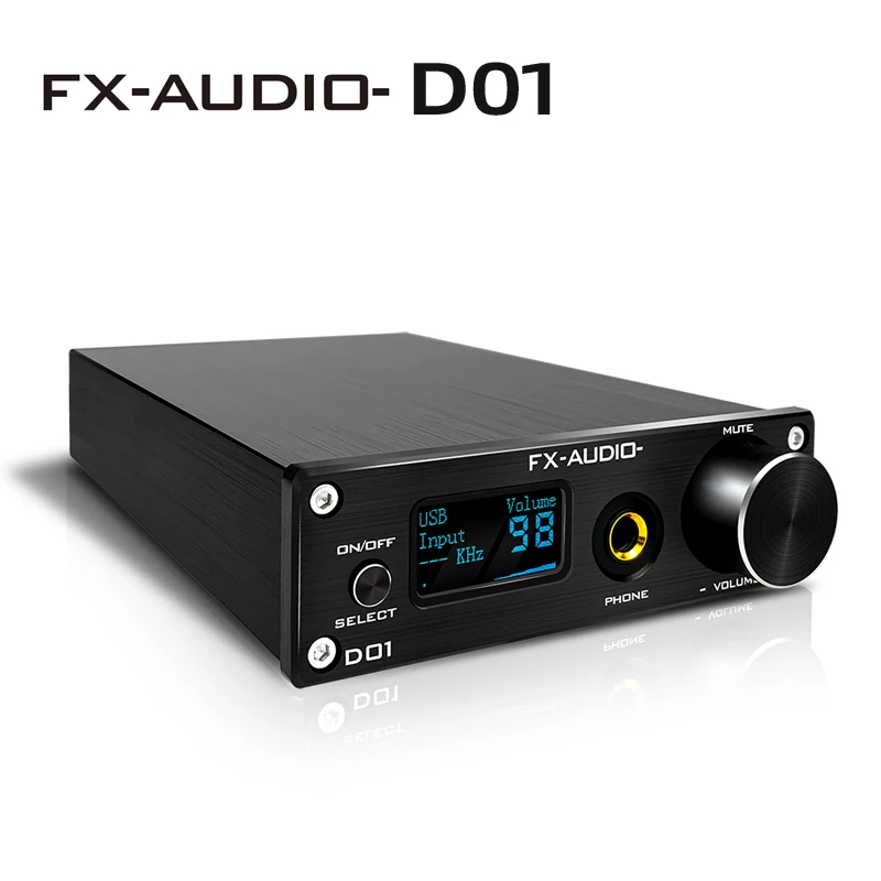 Усилитель для наушников FX Audio D01 DAC Bluetooth 5 0 ES9038Q2M 32 бит 768 кГц DSD512 XU208 усилитель 6 35 мм