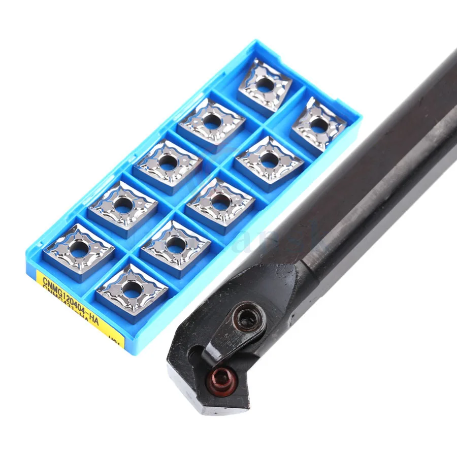 

S20R-MCWNR12 S20R-MCWNR12 Internal turning toolholder of CNC lathe High-strength cutting+10pcs high quality CNMG Carbide inserts