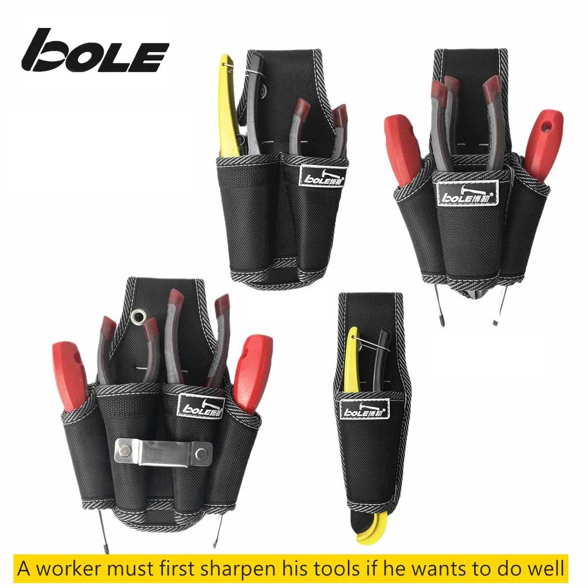 

Tool Waist Pack Multiple Pocket Electrician Belt Bag Utility Kit Hardware Pouch Waist Organizer Holder