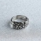 Кольцо унисекс, в стиле ретро, с резьбой в виде цветка, в стиле панк, хип-хоп, для ночного клуба, мотоцикла, вечеринки