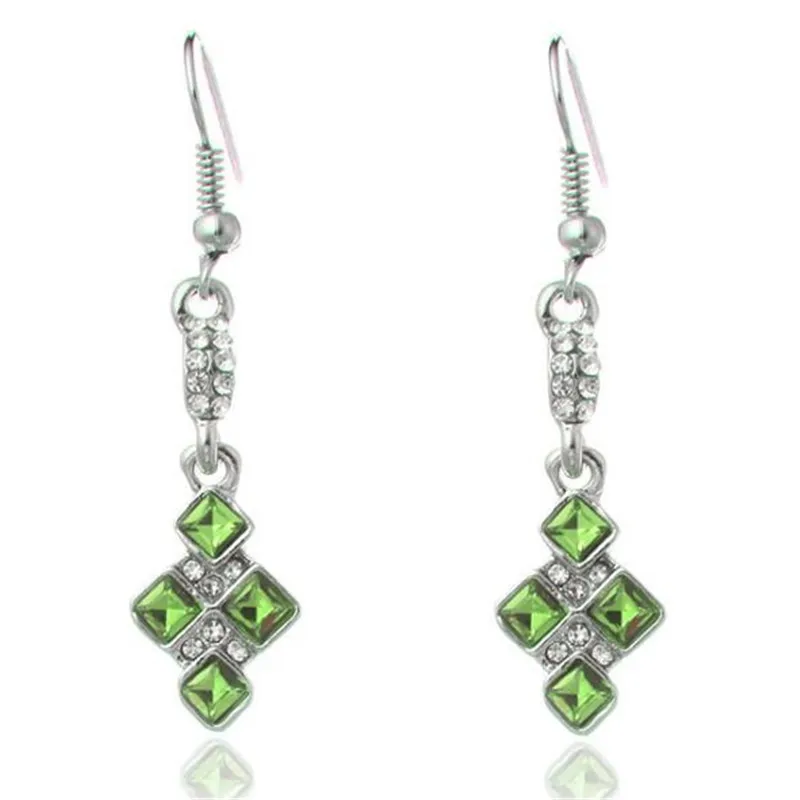 5 пар = 1 лот модные горячие цветочные формы кулон Стразы Кристалл Длинные серьги