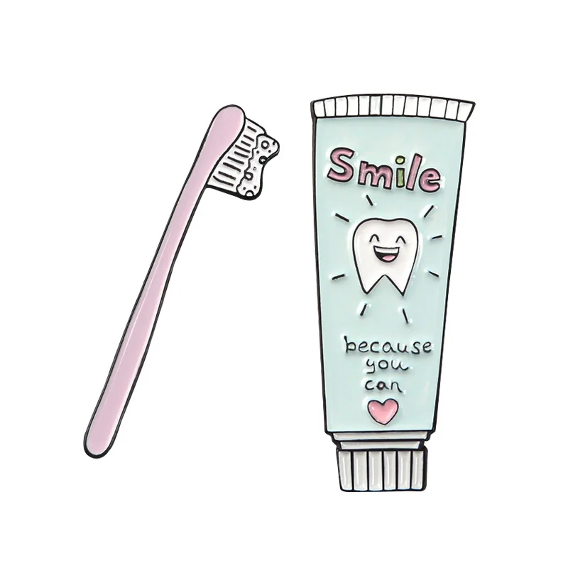 Зубная паста зубная эмалированные булавки в список дел значки пользовательские