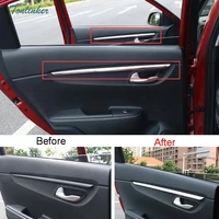 tonlinker cover sticker for kia rio k2 2017 18 car styling 4 pcs absstainless steel above door handle position cover sticker