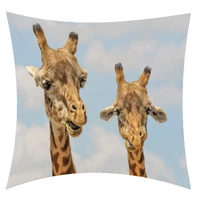animal giraffe cushion cover home decor tiger elephant monkey throw pillows covers pillowcase for sofa decoration