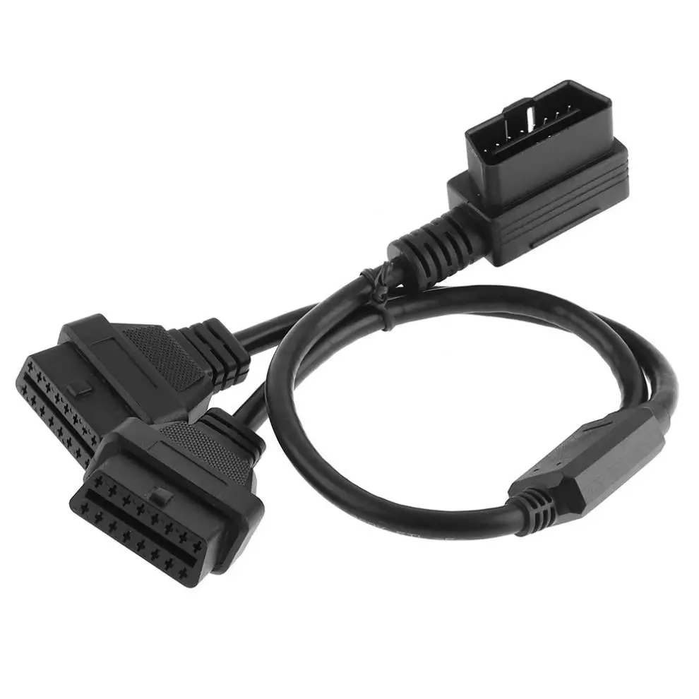 OBD II OBD2 90 градусов 16 штырьковый штырь 2 Расширенный Соединительный кабель адаптер