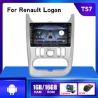 Автомагнитола 2din, 4 ядра, Android, для Renault Logan 1, Sandero 2009, 2010, 2011, 2012, 2013, 2014, 2015, мультимедийный видеоплеер, навигатор GPS, BT