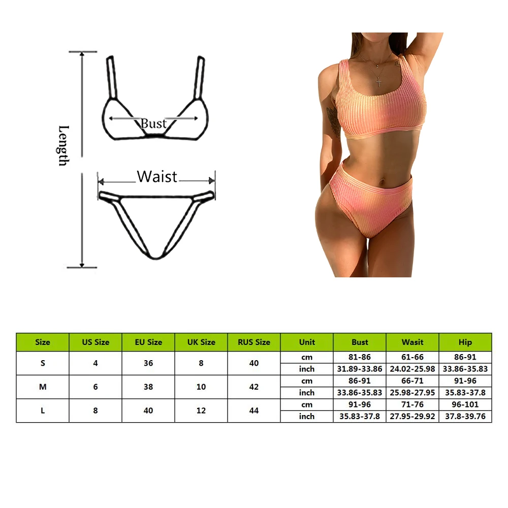 

Bikini 2021 Woman Push Up Tie Dye High Waist Sexy Women Swimsuit Swimwear Female Brazilian Bikini Set Biquini Bathing Suit Women