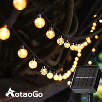 solar string lights outdoor garden crystal ball led light 5m7m12m waterproof solar powered patio lamp for christmas party decor