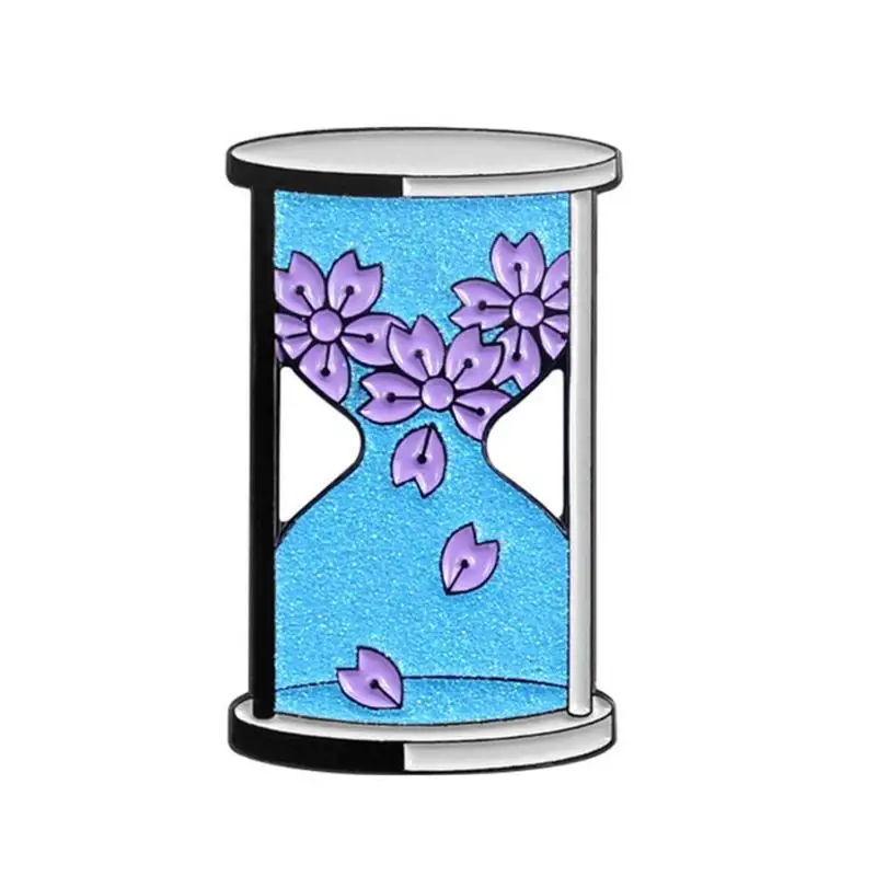 Креативные забавные песочные часы Воронка лепесток эмаль брошь личность