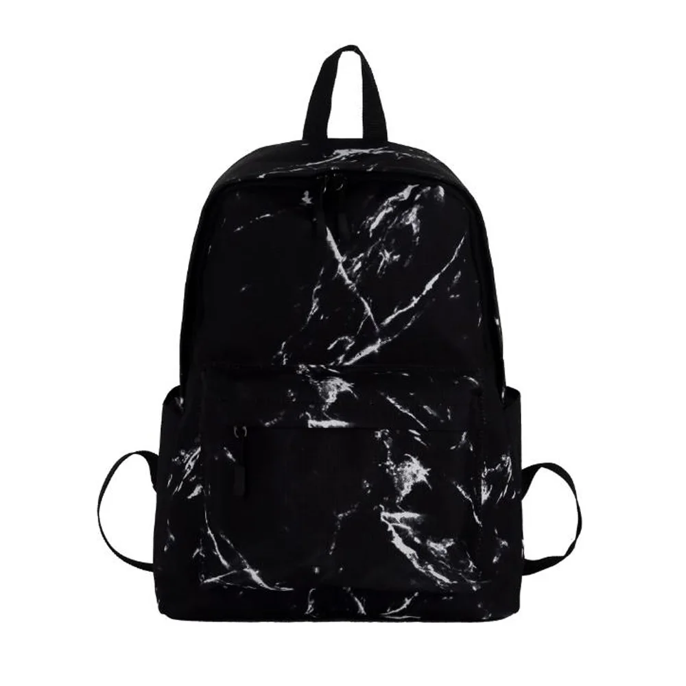 Модный рюкзак для мальчиков и девочек с мраморным принтом элегантный дизайн