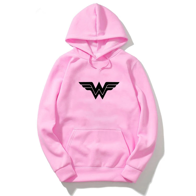 8 Wonder Woman мужской худи-свитшот Женская Толстовка Harajuku розовая одежда пуловер с длинным рукавом Толстовка Зимняя негабаритная Толстовка - Цвет: 8