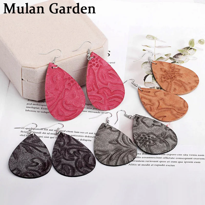 Новые Модные леопардовые серьги M & G индивидуальный принт подвеска капли воды