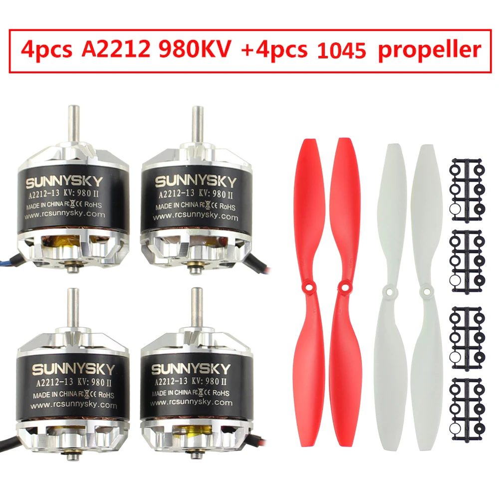 4 шт./лот SUNNYSKY A2212 2212 980KV бесщеточный двигатель с пропеллером 1045 DIY Multi-rotor | Игрушки и