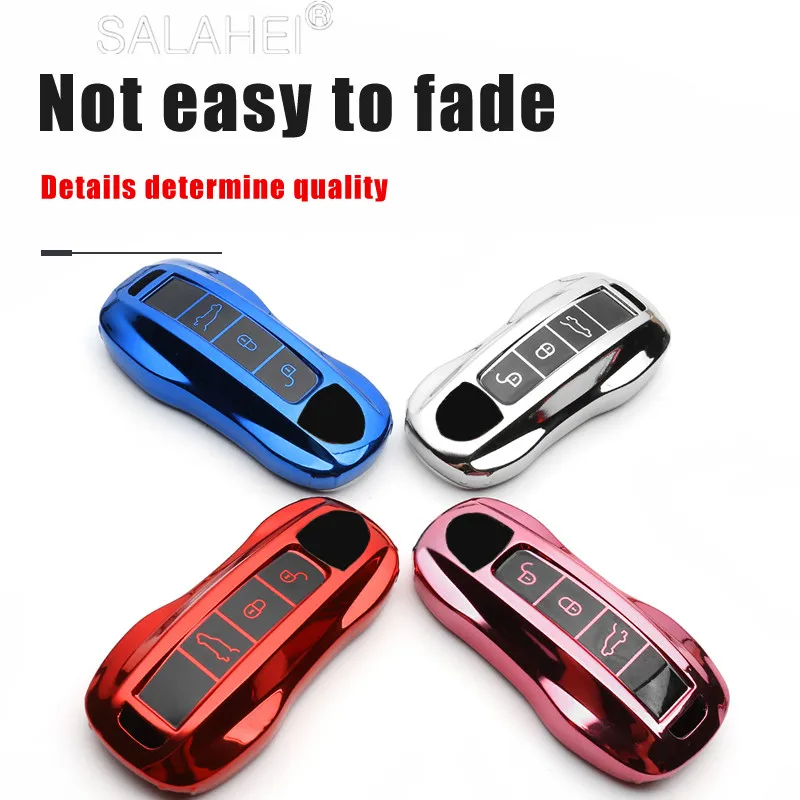

Soft TPU Key Shell Holder Cover Car Key Case Cover Shell For Porsche Macan 911 Panamera Cayenne 2018 Car Interior Accessories