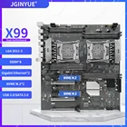 Материнская плата JINGYUE X99-D8, двойная LGA 2011-3, поддержка процессора Xeon E5 V3 V4, 8 * DDR4 ECC, память для настольного компьютера, SATA 3,0*8 M.2 NVME