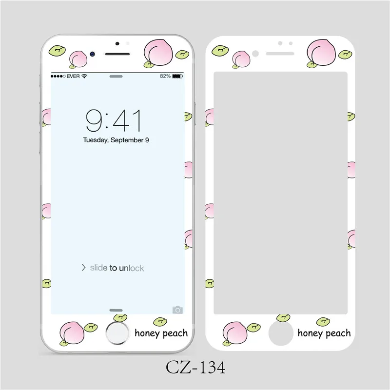 Милое закаленное стекло с цветочным узором для iPhone 8 7 6 6S plus 3D мягкая передняя защита экрана пленка полноэкранное стекло