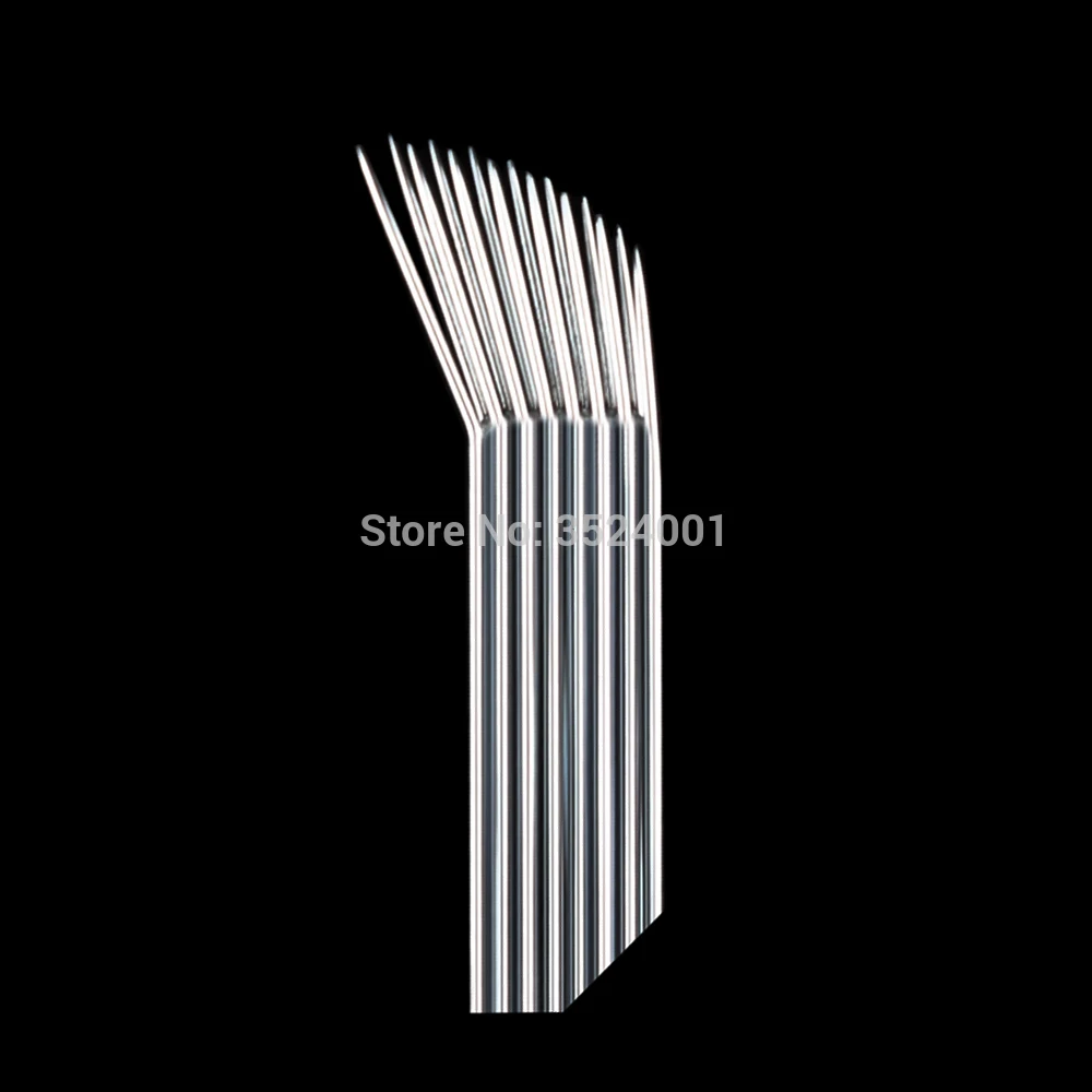 Бесплатная доставка 50 игл для перманентного макияжа 3D Ручка с лезвием из