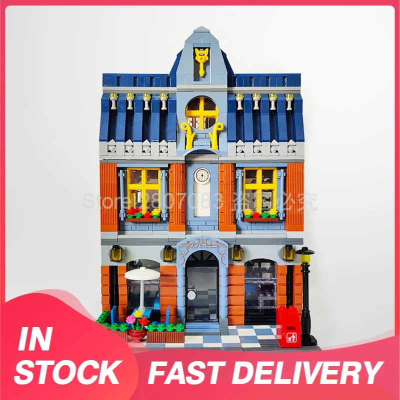 ZHEGAO QL0935 Creator MOC Street View Series Hill Таверна строительные блоки 1367 шт. кирпичи игрушки