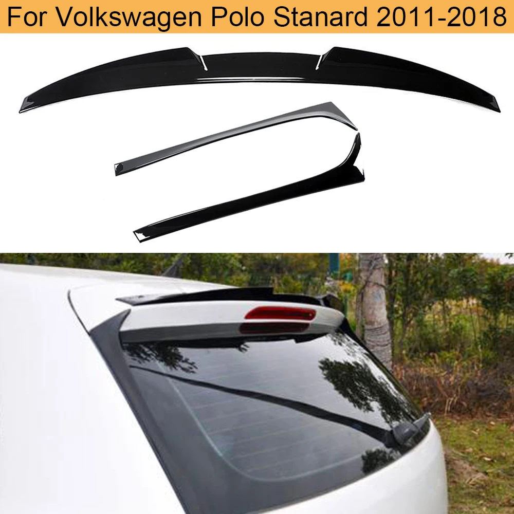 Задний спойлер на крыло автомобиля крышу для Volkswagen VW POLO станд 2011 2018 задний ABS